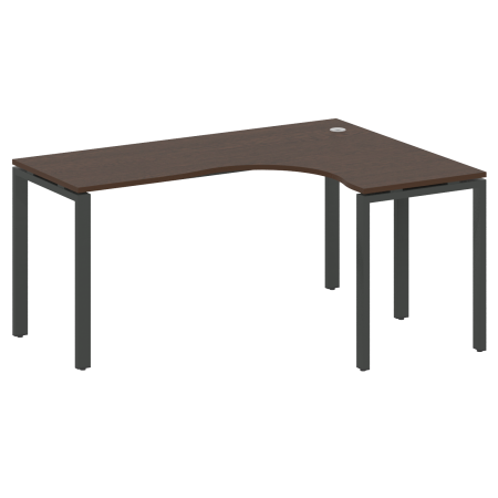 Стол криволинейный правый Metal System Style БП.СА-4 Пр 1600x1200x750 (Венге Цаво/Антрацит металл)