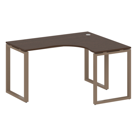 Стол криволинейный правый Metal System Style БО.СА-3 Пр 1400x1200x750 (Венге Цаво/Мокко металл)