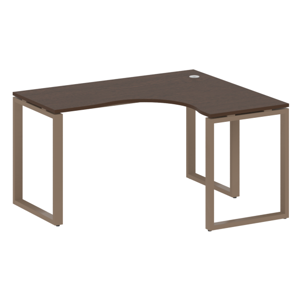 Стол криволинейный правый Metal System Style БО.СА-3 Пр 1400x1200x750 (Венге Цаво/Мокко металл)