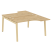Рабочая станция на деревянных опорах Onix Wood OW.D.SA-2 1380x1995x750 (Тиквуд Светлый/Дуб Темный)