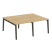 Рабочая станция на деревянных опорах Onix Wood OW.D.RS-4.1.8 1960x1635x750 (Тиквуд Светлый/Дуб Темный)