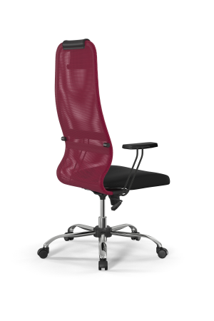 Кресло для руководителя Метта Sit 8 B1-8T - X1+UMF(X1) /Uh00/Wh00/T1bp-b(M09.B21.G20.W01) (Красный | Черный)