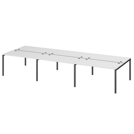 Бенч двойной на 6 рабочих мест Арго-М АМБ-003-6 4200x1496x760 (Белый)
