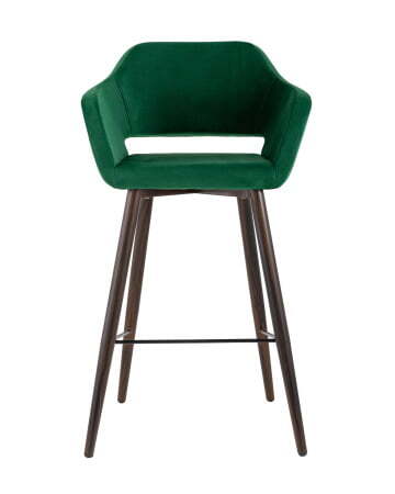 Стул барный Саймон велюр темно-зеленый (Стул барный Саймон темно-зеленый)