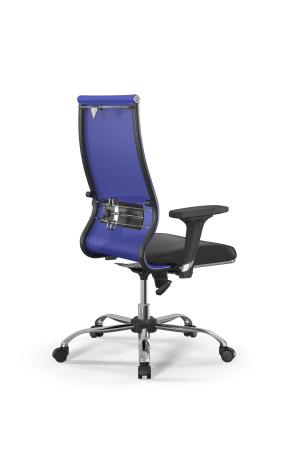 Кресло для руководителя Метта Sit 10 B2-163D - T+Extra /Km00/Wm12/D02P(M09.B21.G20.W01 (Васильковый | Черный)