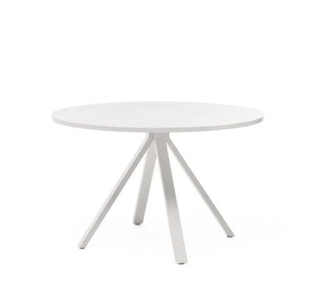 FERMO METAL Стол для переговоров D120 (Белый/Белый металл)