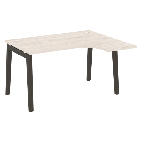 Стол эргономичный правый на деревянных опорах Onix Wood OW.SA-3R 1380x1180x750 (Денвер Светлый/Дуб Темный)