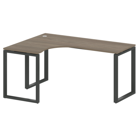 Стол криволинейный левый Metal System Style БО.СА-4 Л 1600x1200x750 (Вяз/Антрацит металл)