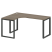 Стол криволинейный левый Metal System Style БО.СА-4 Л 1600x1200x750 (Дуб Наварра/Серый металл)