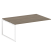 Проходной наборный элемент переговорного стола Metal System Style БО.ППРГ-5 1800x1235x750 (Дуб Наварра/Серый металл)