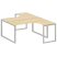 Рабочая станция криволинейная Metal System Style БО.РАС-СА-2.4 1600x2435x750 (Дуб Наварра/Серый металл)