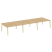 Рабочая станция на деревянных опорах Onix Wood OW.D.RS-6.4.7 4740x1475x750 (Тиквуд Светлый/Дуб Темный)