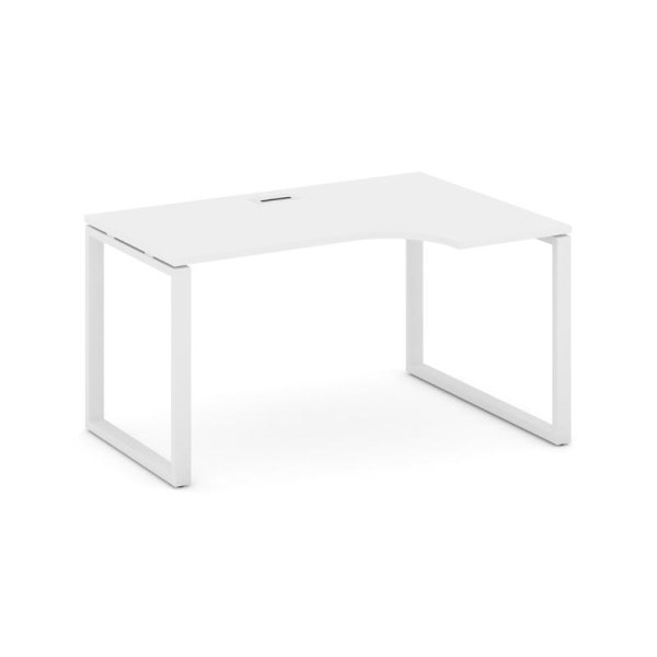 Стол рабочий эргономичный SN-6O.SPA-021(R) (1380х800/980х750) (Белый/Металл Белый)
