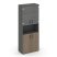 Шкаф высокий широкий SN.STS-105 (796х400х1982) (Антрацит/Тиквуд Светлый/Прозрачный)