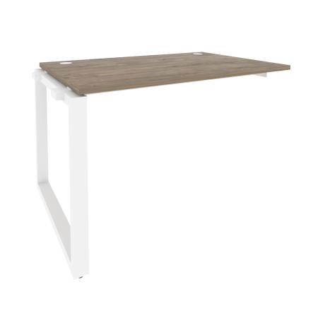 Наборный элемент рабочей станции на О-образном м/к Onix O.MO-1.NRS-2.8 1180x800x750 (Тиквуд Темный/Белый Металл)
