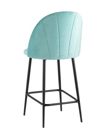 Стул полубарный Логан велюр пыльно-голубой (Стул полубарный Логан пыльно-голубой)