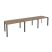 Рабочая станция на П-образном м/к Onix O.MP-RS-3.2.8 3540x800x750 (Тиквуд Темный/Белый Металл)