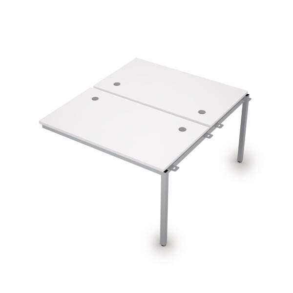 6МБС.278 Сдвоенные бенч-системы, средний модуль (1200x1435x750) (Белый/Алюминий матовый)