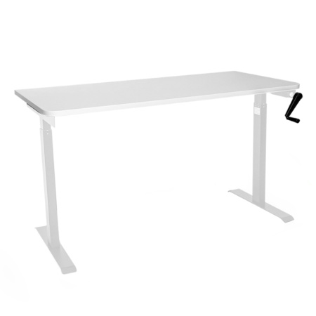 Стол c ручным приводом LA-T33-M1 (1600x700x725-1165) (Белый | Белый)