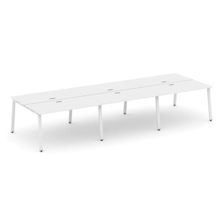 Рабочая станция 2-х сторонняя SN-6A.DRS-072 (3540х1432х750) (Белый/Металл Белый)