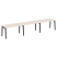 Рабочая станция на деревянных опорах Onix Wood OW.RS-3.3.7 4140x720x750 (Тиквуд Светлый/Дуб Темный)