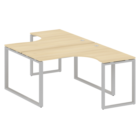 Рабочая станция криволинейная Metal System Style БО.РАС-СА-2.3 1400x2435x750 (Акация/Серый металл)