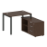 Рабочая станция с опорной тумбой правая Metal System Style БП.РС-СТС-2.1 Пр 1100x1520x750 (Дуб Наварра/Серый металл)