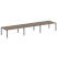 Переговорный стол 3 столешницы Metal System Style БП.ПРГ-3.5 5400x1235x750 (Дуб Наварра/Серый металл)