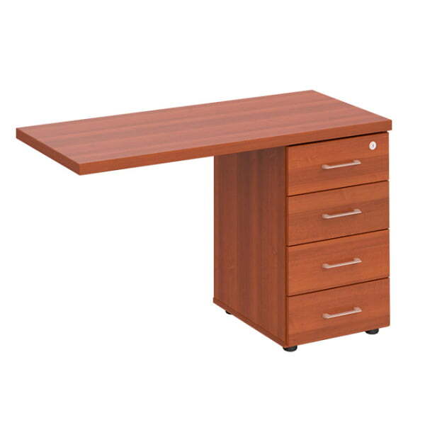 Брифинг-приставка боковая на опорной тумбе с центральным замком Патриот ПТ 767 1200x600x750 (Миланский орех)