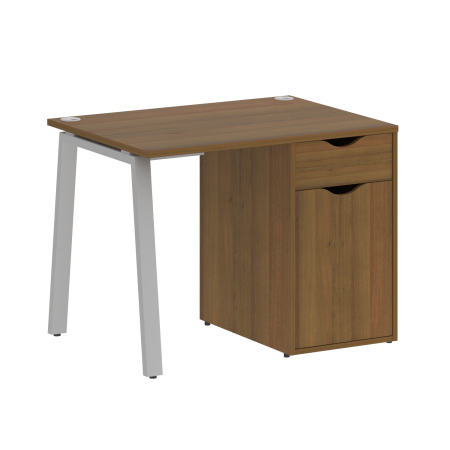 Стол письменный VR.SP-3-98.1.A 980x720x750 (Орех Гварнери/Серый Металл)