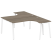 Рабочая станция криволинейная Metal System Style БА.РАС-СА-2.4 1600x2435x750 (Дуб Наварра/Серый металл)