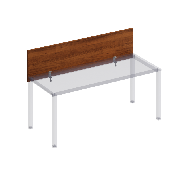 Экран настольный фронтальный с кронштейнами для стола 160 на металлокаркасе КФ Комфорт КФ К.843 1600 (Французский орех)