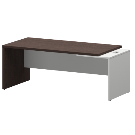 Стол руководителя правый Кортез KZ-20R 2000x900x750 (Дуб венге/Белый)