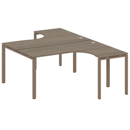 Рабочая станция криволинейная Metal System Style БП.РАС-СА-2.4 1600x2435x750 (Вяз/Мокко металл)
