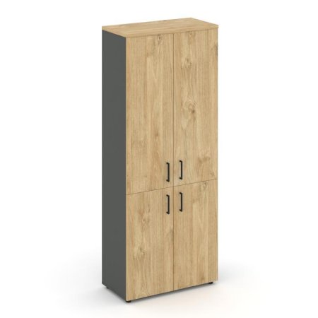 Шкаф высокий широкий SN.STS.E-104 (796х400х1982) (Антрацит/Тиквуд Светлый)
