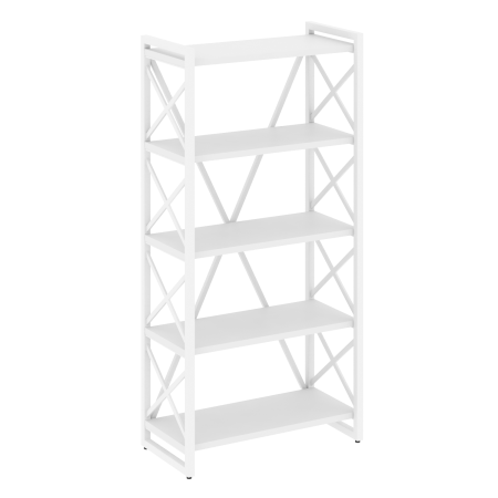 Стеллаж на регулируемых опорах-5 полок VR.L-MST.O-5.8 800x400x1650 (Белый Бриллиант/Белый металл)