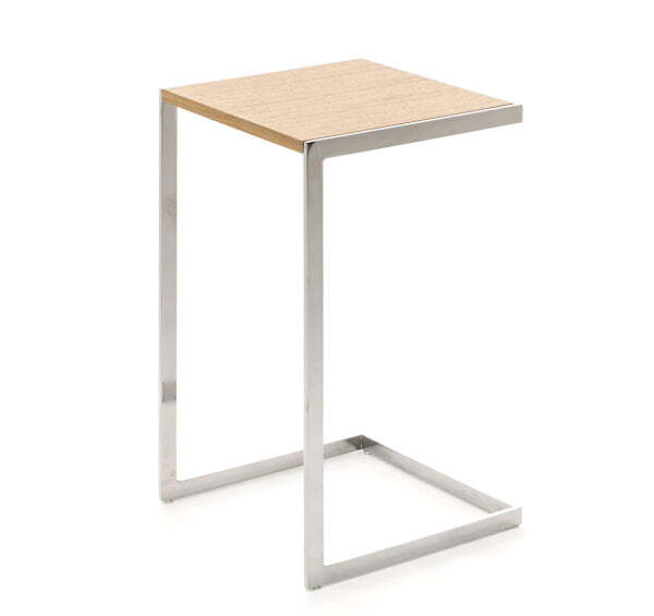 TOWER Стол кофейный светлый (Светлый дуб/Хром металл)