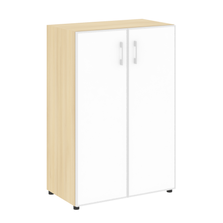 Шкаф для документов со стеклом белым LT.ST-2.4 R White (Акация Лорка)