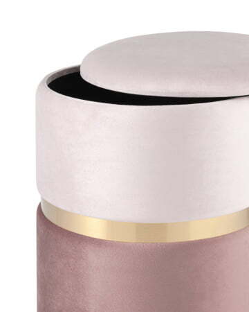 Пуф Кэрри с ящиком велюр розовый (Пуф Кэрри розовый)