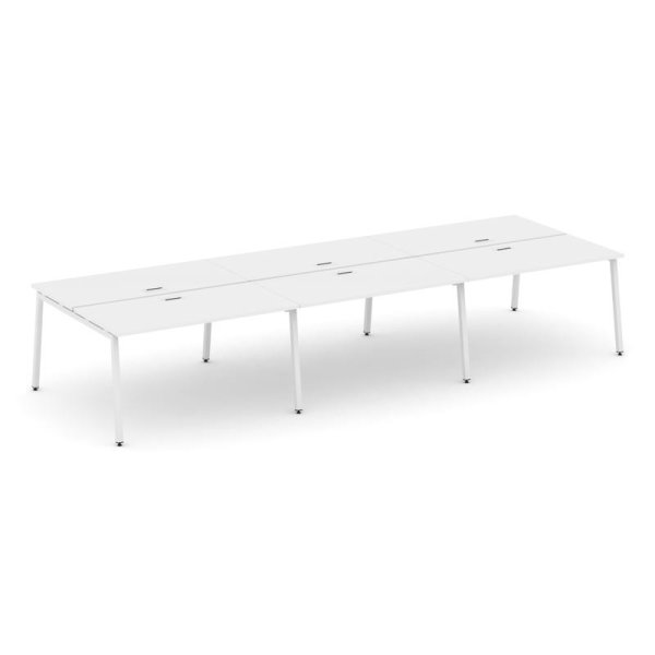 Рабочая станция 2-х сторонняя SN-4A.DRS-084 (4740х1632х750) (Белый/Металл Белый)