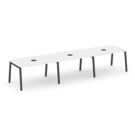 Стол переговорный SN-5A.SPRG-024 (4740х980х750) (Белый/Металл Антрацит)