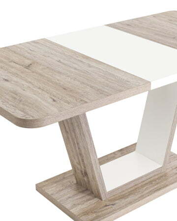 Стол Vector 120-160*80 дуб анкона/белый (Стол обеденный Vector светлое дерево)