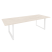 Стол переговорный на О-образном м/к Onix O.MO-PRG-25 2580x980x750 (Дуб Аттик/Белый Металл)
