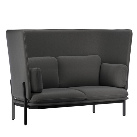 Диван двухместный с высокой спинкой STA-02 (Verona 66/Металл Черный)
