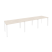 Рабочая станция на П-образном м/к Onix O.MP-RS-3.2.8 3540x800x750 (Тиквуд Темный/Белый Металл)