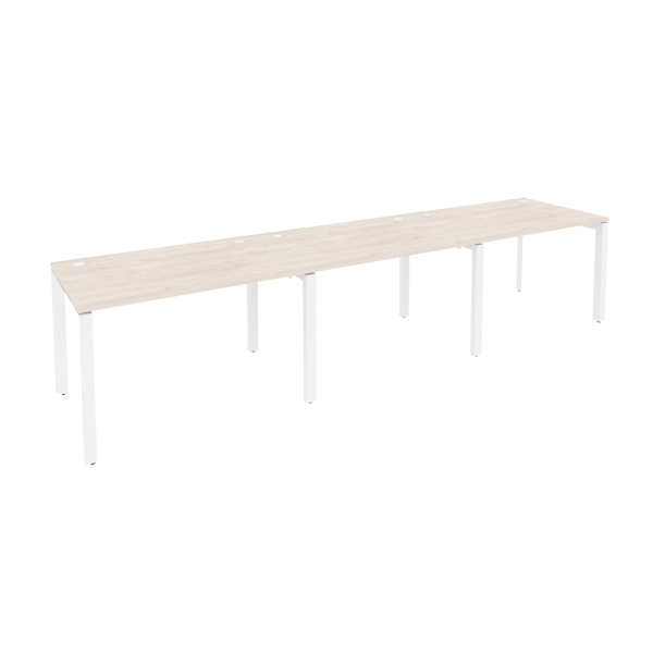 Рабочая станция на П-образном м/к Onix O.MP-RS-3.2.8 3540x800x750 (Денвер Светлый/Белый Металл)