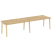 Стол переговорный на деревянных опорах Onix Wood OW.PRG-2.4 3160x980x750 (Тиквуд Светлый/Дуб Темный)