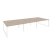 Рабочая станция на О-образном м/к Onix O.MO-D.RS-6.3.8 4140x1635x750 (Тиквуд Темный/Белый Металл)