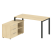 Рабочая станция с опорной тумбой левая Metal System Style БП.РС-СТС-2.3 Л 1500x1520x750 (Дуб Наварра/Серый металл)