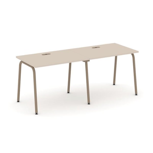 Рабочая станция 2 места ES.RS-2.1-LK (1960х730х750) (Капучино/Металл Латте)